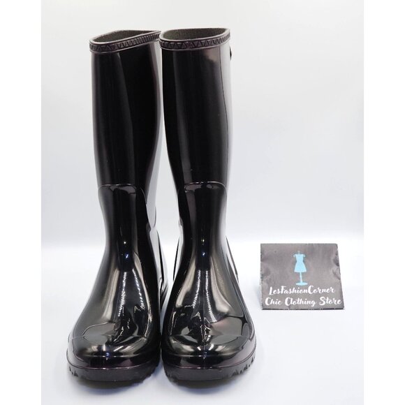 UGG Women's Eggplant Shaye Tall Glossy Waterproof Rain Boots Size 11 2519 - Picture 2 of 16